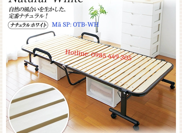 Giường gấp nan gỗ Nhật Bản (OTB-WH)
