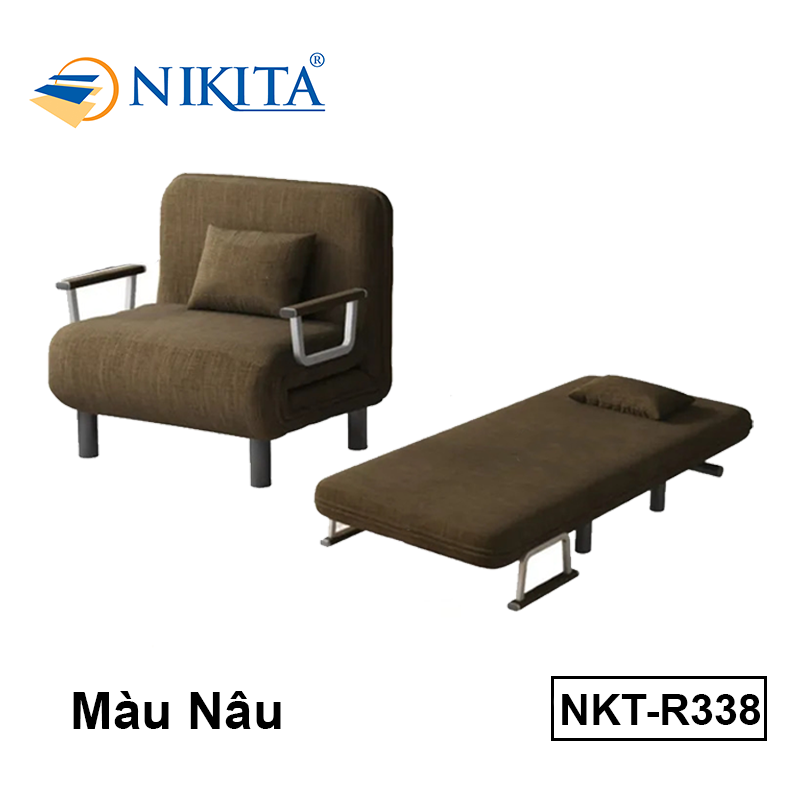 sofa giường màu nâu